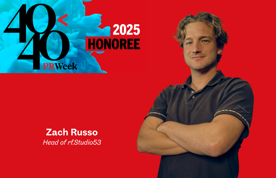 Ruder Finn rf.Studio53 Head Zach Russo Named a PRWeek 40 Under 40 Honoree